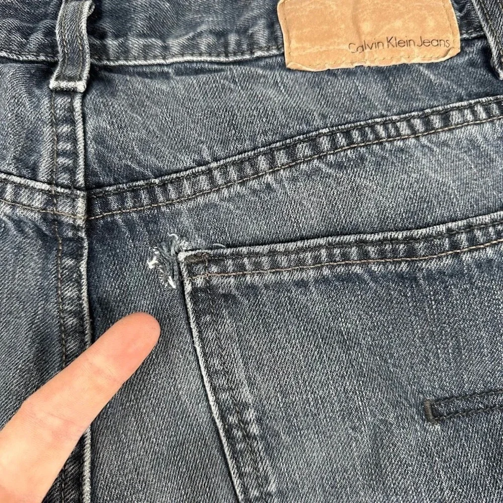 Calvin Klein Mens Jeans Relaxed Straight Gray Denim 32x34 - Picture 4 of 11